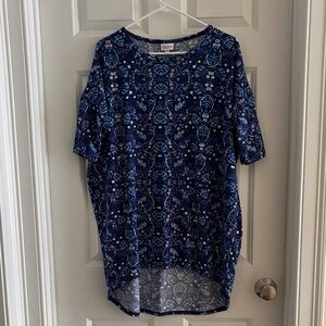 LuLaRoe Vibrant Blue and Purple Top